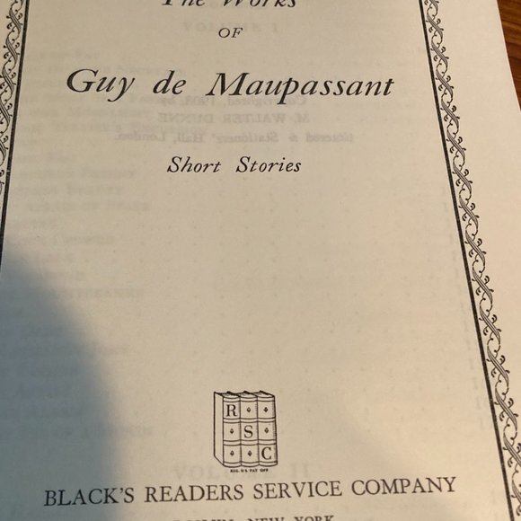 Antique Book-The Works of Guy De Maupassant Short Stories 1903 - Picture 4 of 9